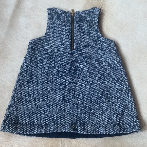 COPY - JANIE & JACK Wool Blend Navy Tweed Like Dress Size 12-18 months - Picture 3 of 9